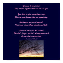 Dreams do come true,...Poem Poster-by Me posters