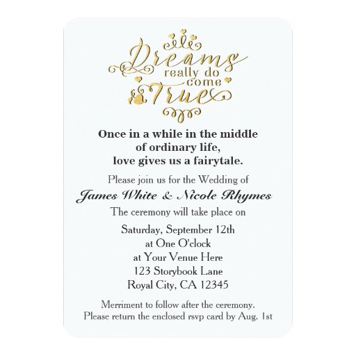 what comes in a wedding invitation dreams really do come true wedding invitation zazzle what comes in a wedding invitation dreams really do come true wedding invitation zazzle