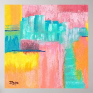 Dreamscape Large Abstract Art Original Painting Poster