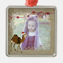 Dreamy Camel Starry Night  Photo Ornament