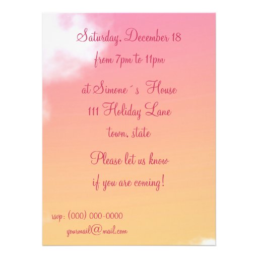 Dreamy Desert Island 6.5 x 8.75 Invitation