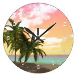 Dreamy Desert Island Wall Clock