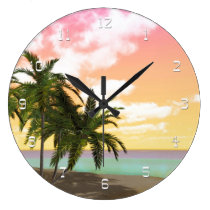 Dreamy Desert Island Wall Clock wall clocks