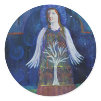 Dreamy  Ethereal Angel Round Stickers