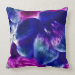 Dreamy Fractal Abstract Floral Throw Pillows