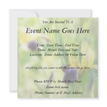 Dreamy Garden Irises Personalized Invitation