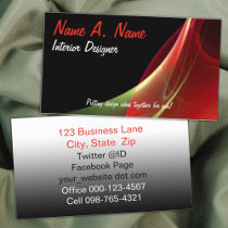 Dreamy Green And Red Sweep business cards