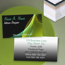 Dreamy Green And Yellow Sweep business cards