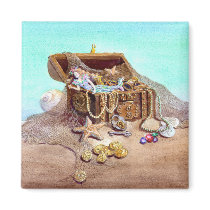DREAMY MERMAID by SHARON SHARPE Refrigerator Magnet