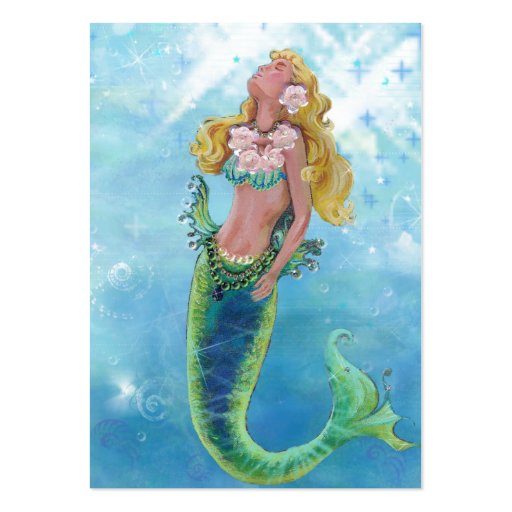 Dreamy Mermaid Painting Business Cards (front side)