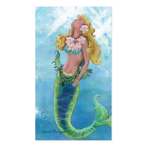 Dreamy Mermaid Siren Business/Profile Cards Business Card (front side)
