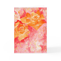 Dreamy Orange Roses Greeting Card cards