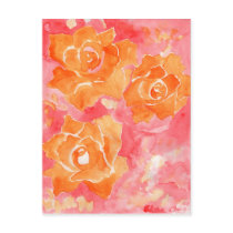 Dreamy Orange Roses Postcard postcards