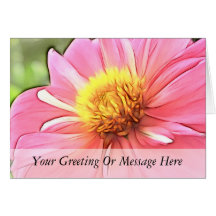 Dreamy Pink Dahlia Card