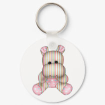 dreamy striped hippo keychains