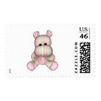 dreamy striped hippo postage