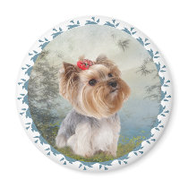 Dreamy Yorkshire Terrier magnets by friskybiz Dreamy Yorkshire Terrier magnets