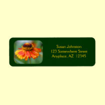 Dreamy Zinnia Flower Address Label labels
