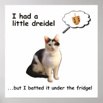 Dreidel Cat Print