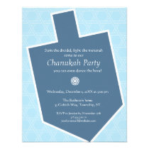 Dreidel Chanukah Party Invitation at Zazzle