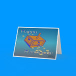 Dreidel Gold Hanukkah Greeting Card cards
