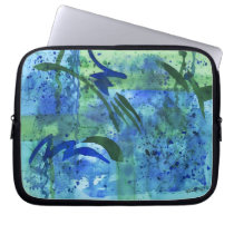 Drenched Abstract Watercolor Laptop Bag laptop sleeves