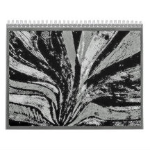 drene los dibujos blancos y negros del abstact de  calendario