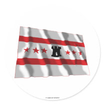 Drenthe Waving Flag Sticker