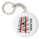 Drenthe Waving Flag with Name Key Chains