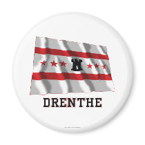 Drenthe Waving Flag with Name Fridge Magnet