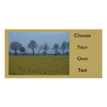 Drenthe - Yellow Grass with Trees Customized Photo Card