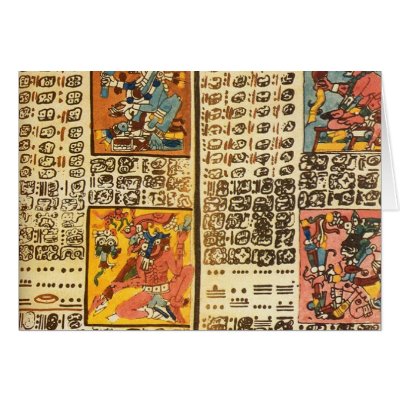 Dresden codex greeting card by holycrocodile