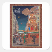Dresden - Weihnachtspyramide  HH R Square Stickers