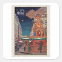 Dresden - Weihnachtspyramide - HH W Square Sticker