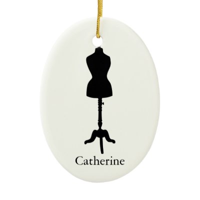 Dress Model Form on Dress Form Silhouette Ii   Personalize It Christmas Ornaments From