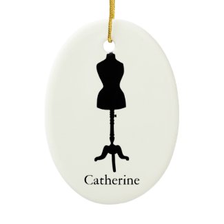 Dress Form Silhouette II - Personalize It ornament