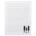 Dress Form Silhouette Lined Notebook Paper flyers