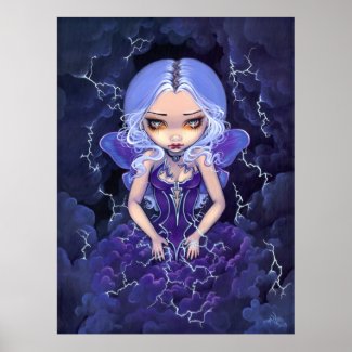 Dress of Storms ART PRINT Gothic Fairy print