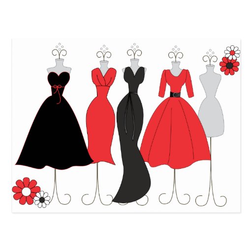 Dress Shop-Daisy Theme Post Cards