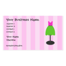 Dress Shop Pink Business Cards