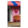 Dress Shop With Orange and Blue Awning Photo Card