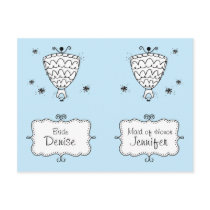 Dress Stand Bridal Shower Placecards postcards