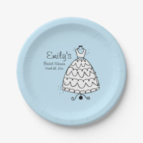 Dress Stand Bride (B) 7 Inch Paper Plate