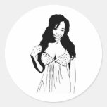 Dress to impress round sticker