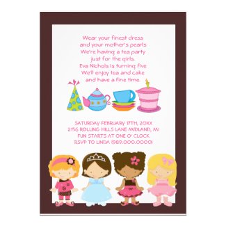 Dress-Up Birthday or Tea Party Invitations