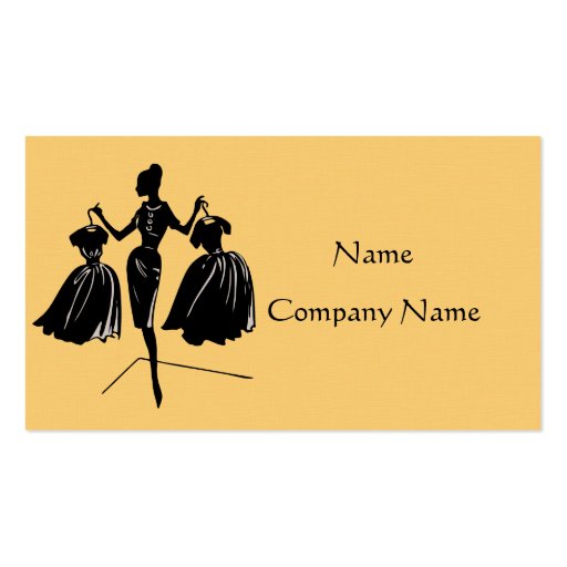 Dress Up Business Card (Yellow) (front side)