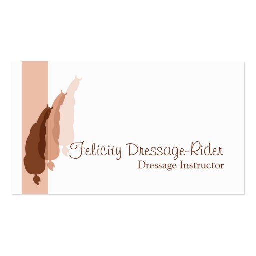 Dressage business card