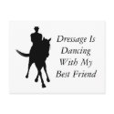 Dressage Dancing With Best Friend Horse Postcard by SmilinEyesTreasures Dressage Dancing With Best Friend Horse Postcard