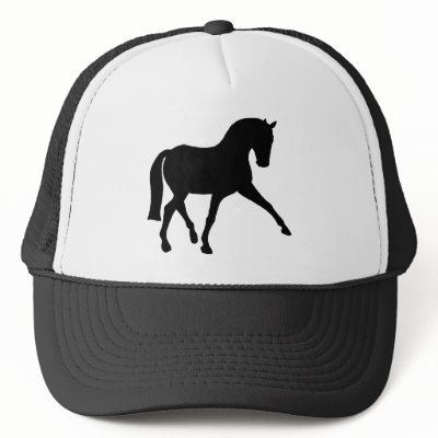 Dressage Half Pass Silhouette Trucker Hat by dogsandhorses