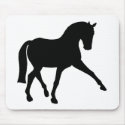 Dressage Half Pass Silhouette mousepads